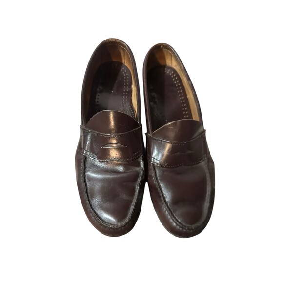 GH Bass & Co Weejuns Ox Blood Penny Loafers Burgundy Leather Men's Size 11,5 D - Picture 7 of 8